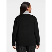 Plus Cashmere Classic V-Neck Sweater