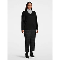Plus Cashmere Classic V-Neck Sweater
