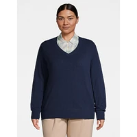 Plus Cashmere Classic V-Neck Sweater