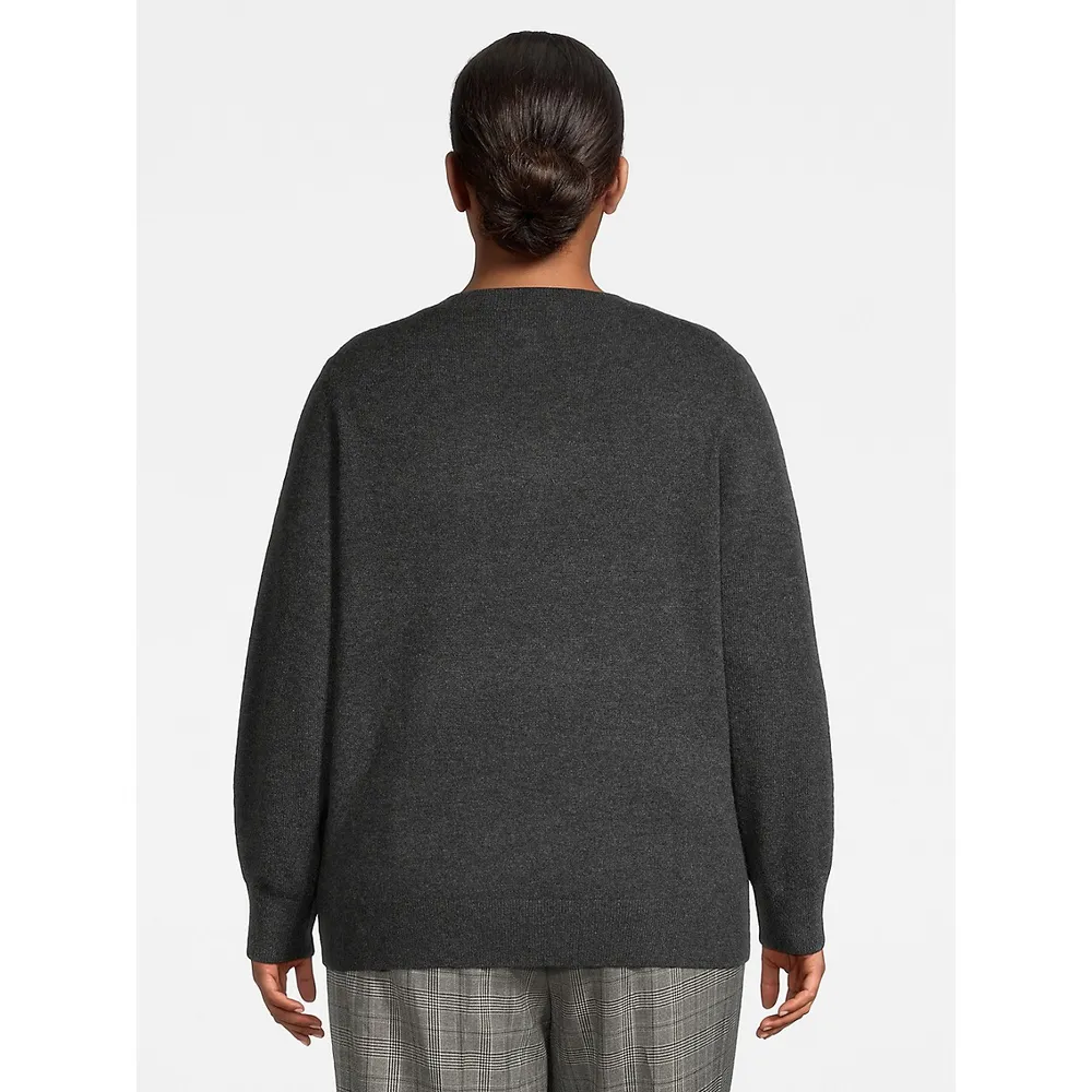 Plus Cashmere Classic Crewneck Sweater