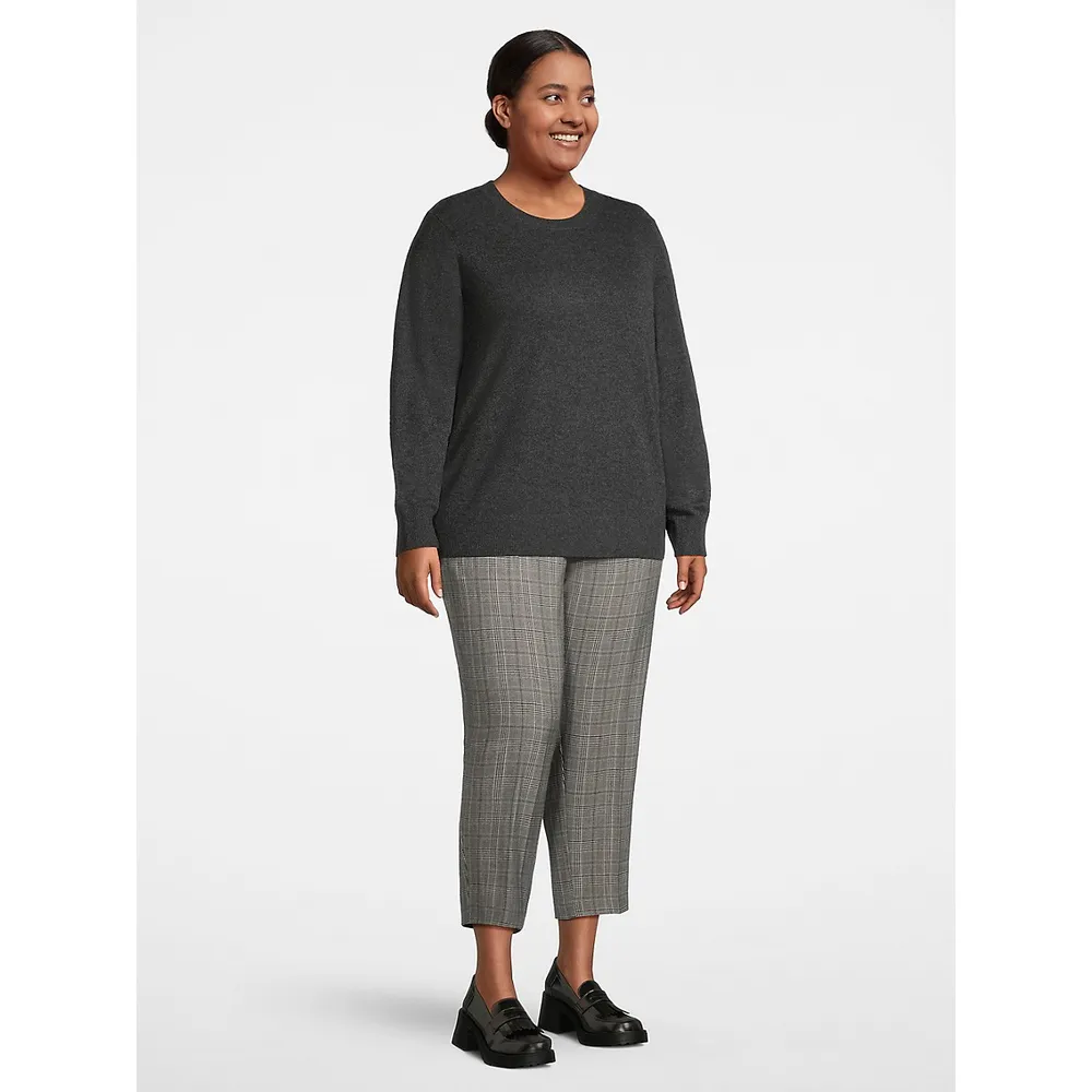 Plus Cashmere Classic Crewneck Sweater