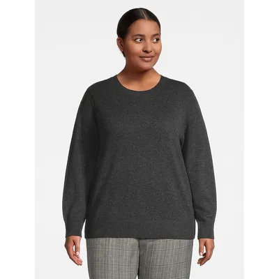 Plus Cashmere Classic Crewneck Sweater