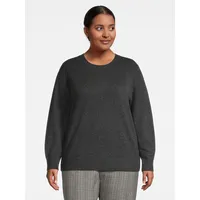 Plus Cashmere Classic Crewneck Sweater