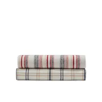 Sylvan Stripe Recover Recycled Flannel Sheet Set