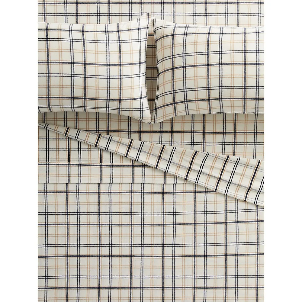 River Plaid Recover Recycled Flannel Sheet Set