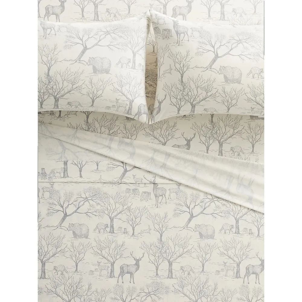 Printed Cotton Flannel Sheet Set