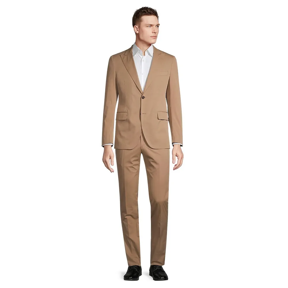 Slim-Fit Cotton-Blend Suit