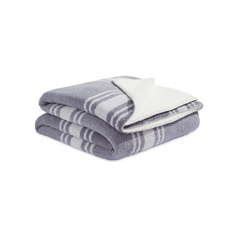 Double Layer Plush Faux Shearling Blanket