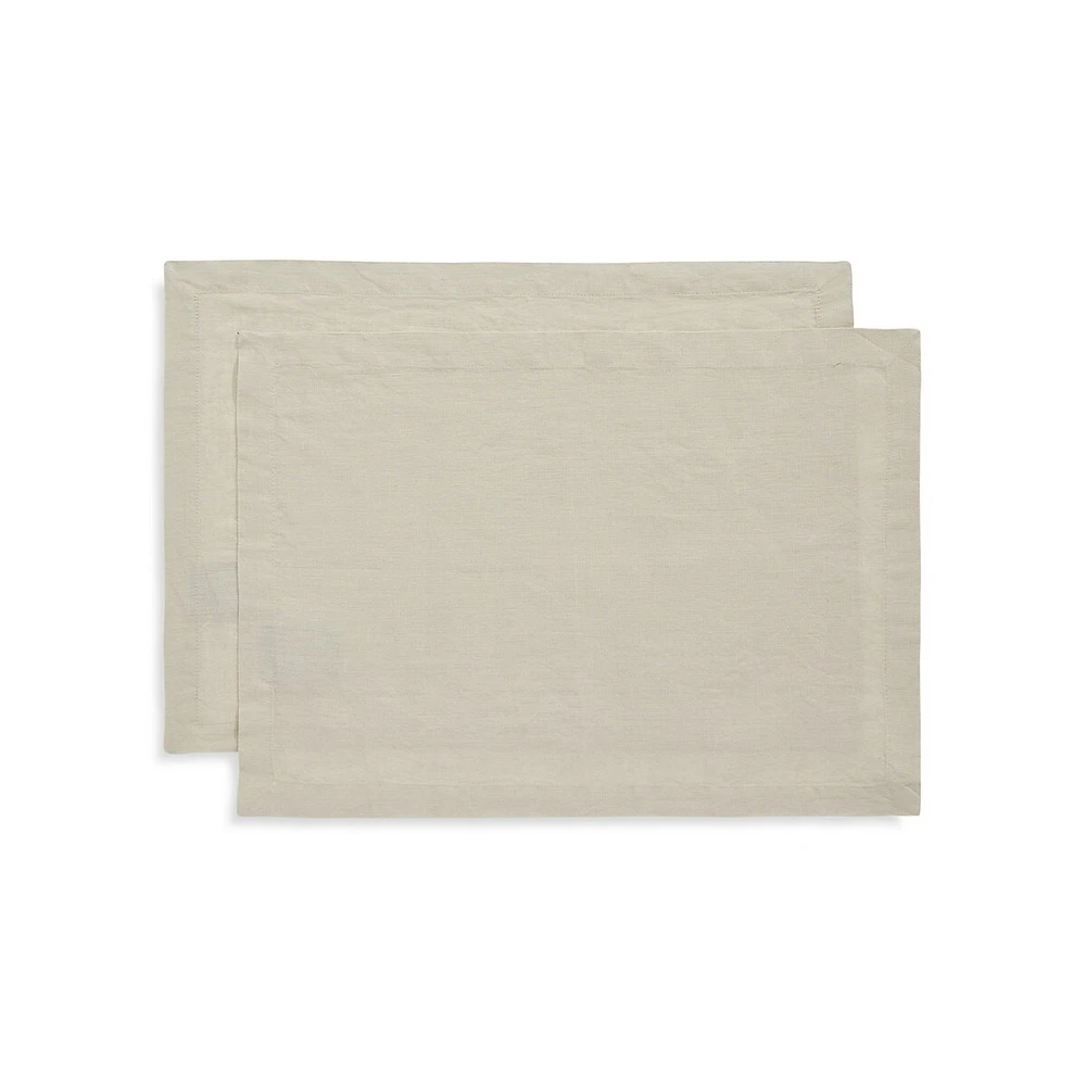 Lafayette 2-Piece European Linen Placemat Set