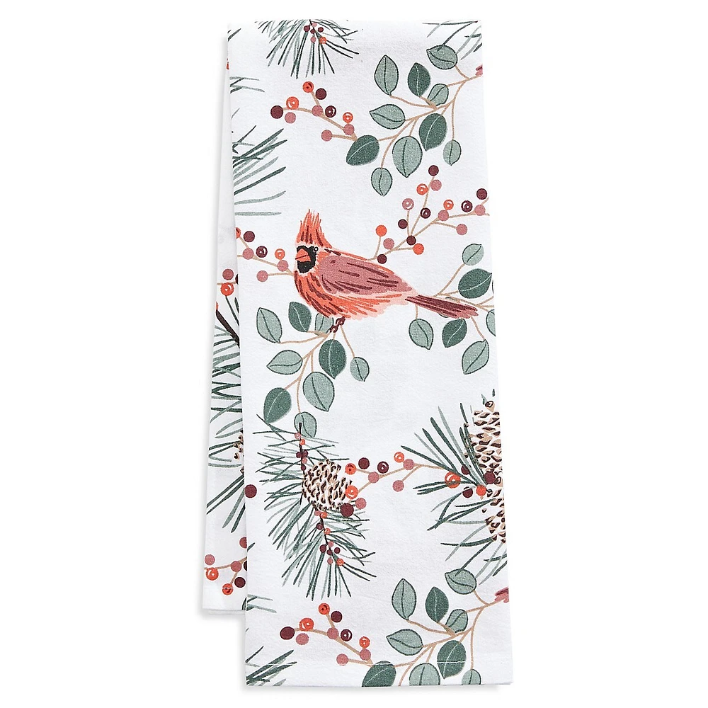 Holiday Cardinal Single Tea Towel