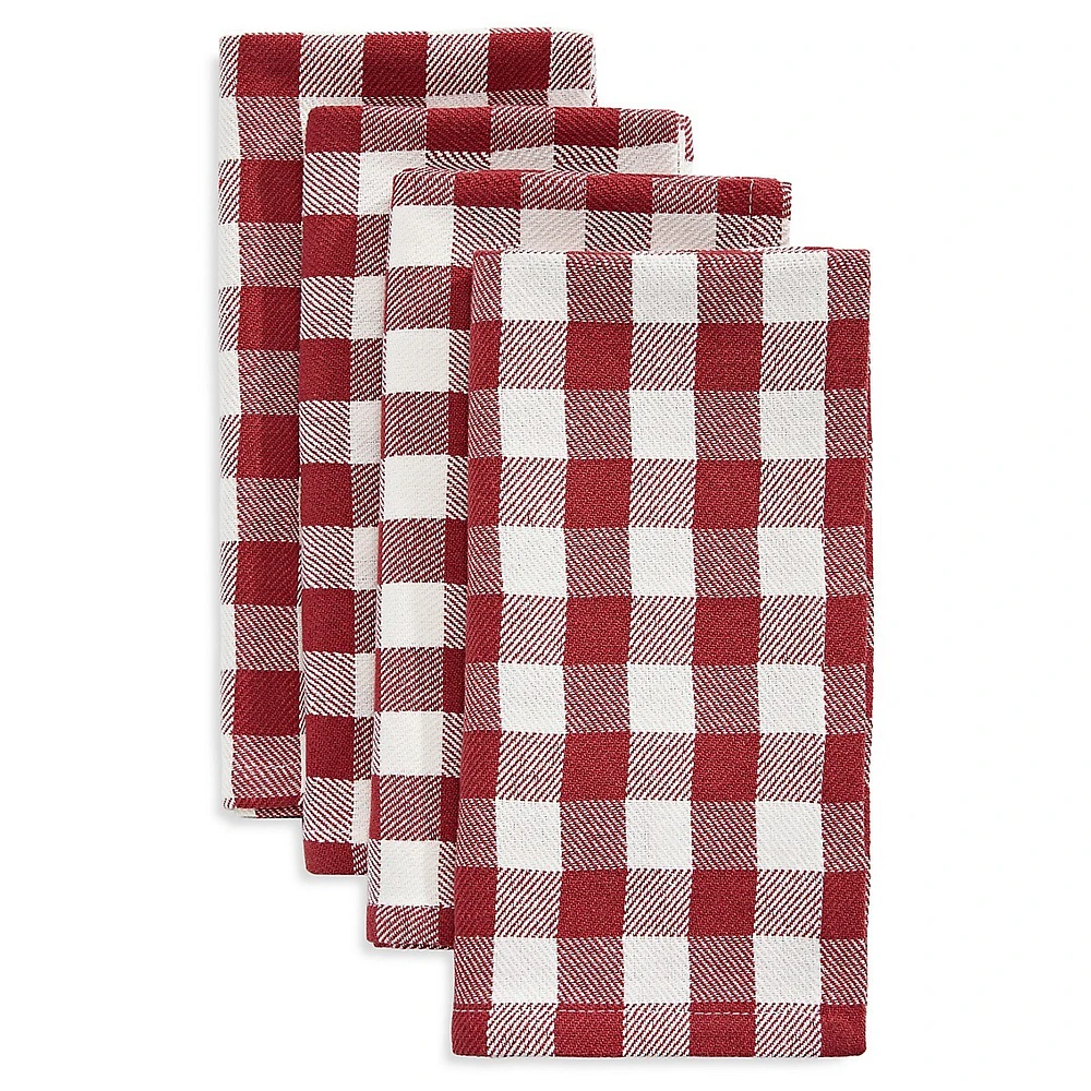 Savana Set Of 4 Gingham Napkins