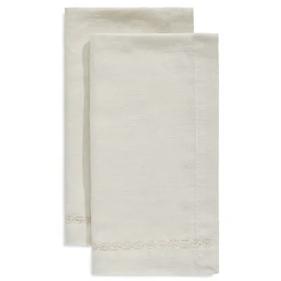 Curated by SmithErickson + Hudon's Bay Casia Set Of 2 Embroidered Napkins