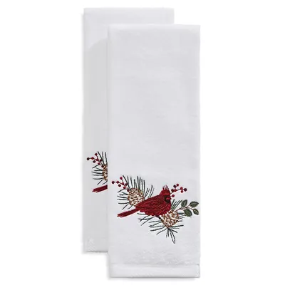 Holiday Embroidered 2-Piece Towel Set