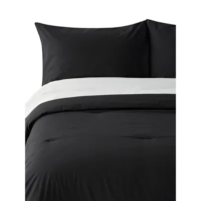 Washed Cotton Percale Comforter Set
