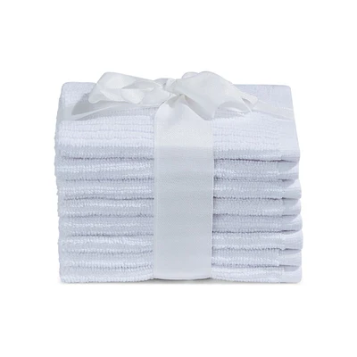 8-Pack Ribbed Washcloth Bundle