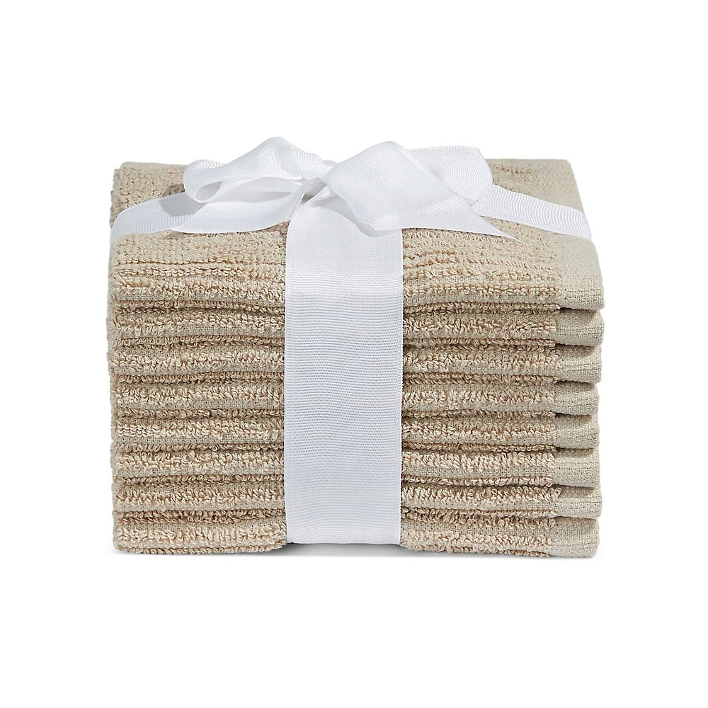 8-Pack Ribbed Washcloth Bundle