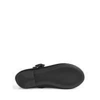 Kid's Abby Strapped Satin Flats