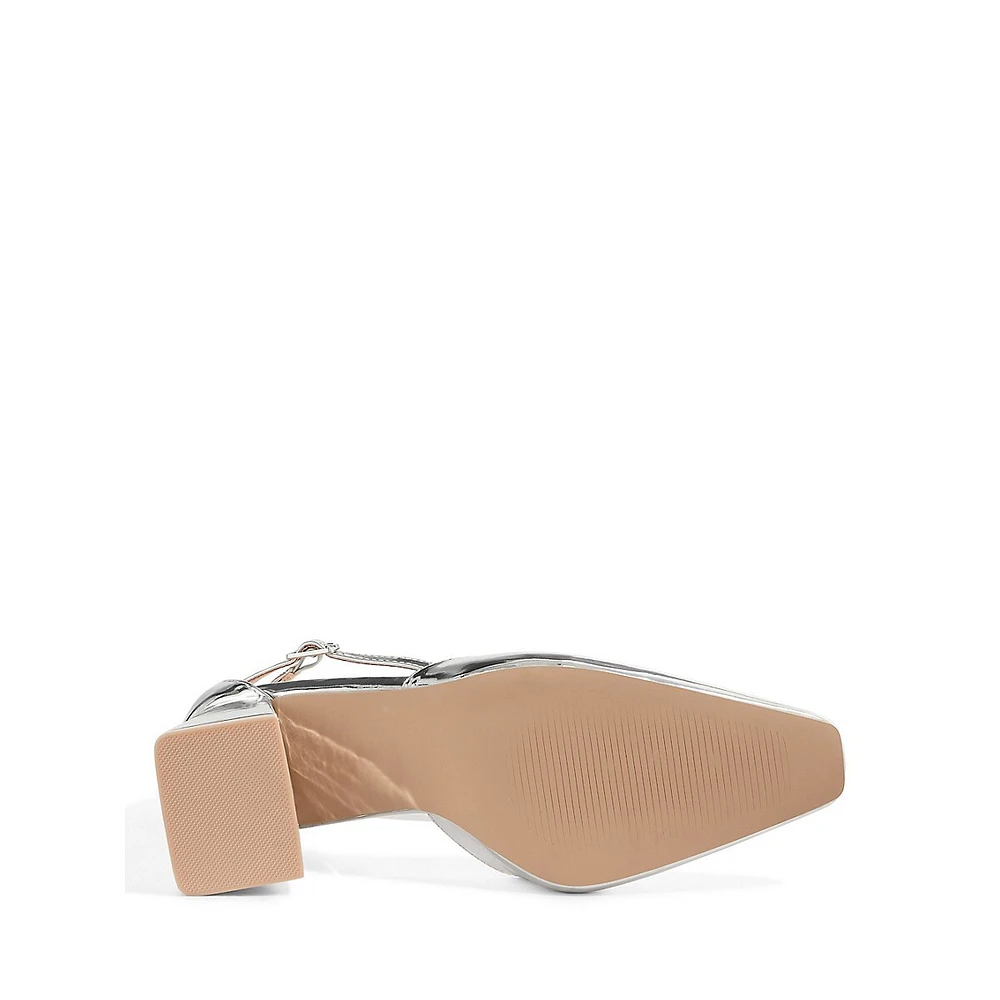 Malaya Ankle-Strap Block-Heel Pumps
