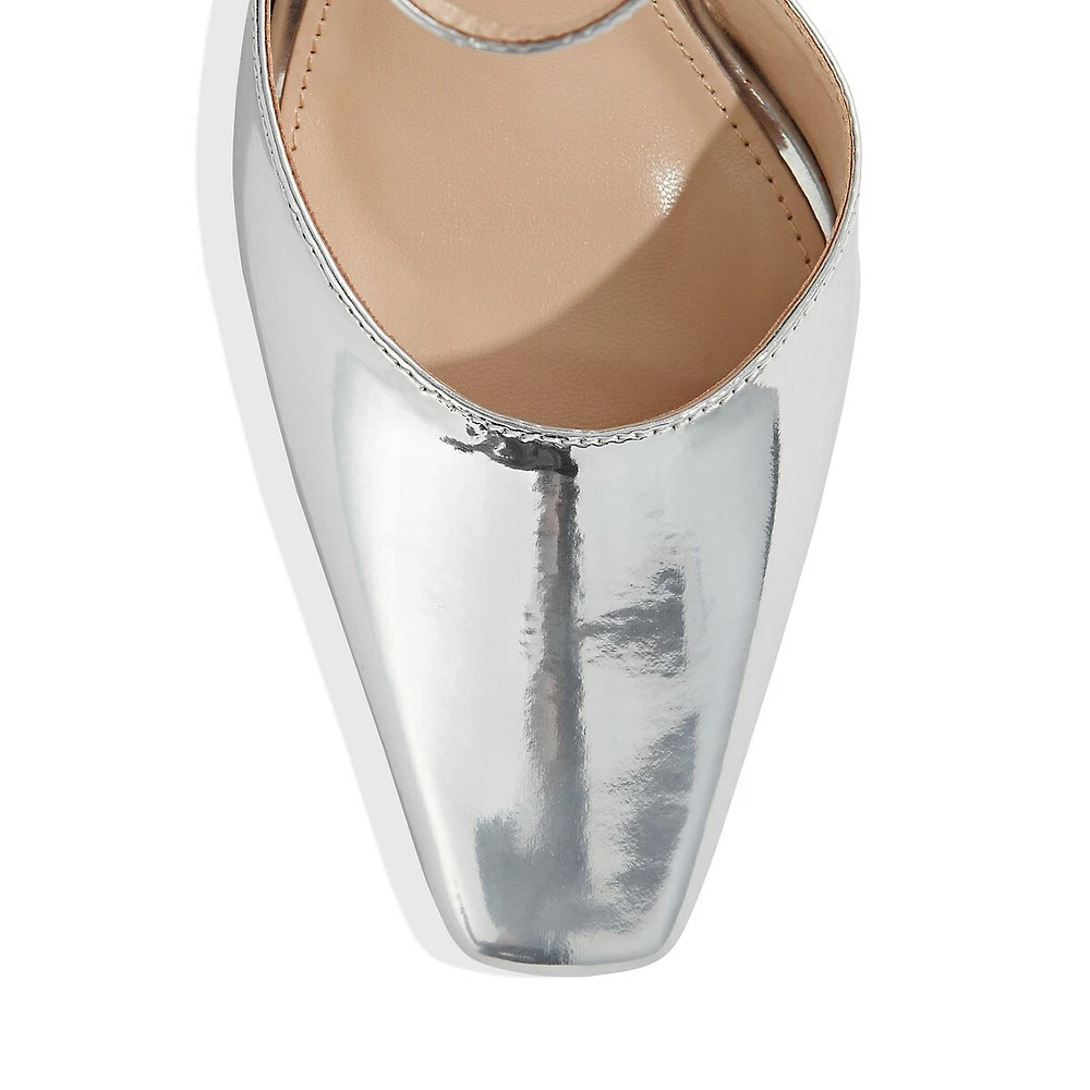 Malaya Ankle-Strap Block-Heel Pumps