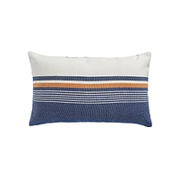 Woven Coastal Stripe Outdoor Lumbar Cushion