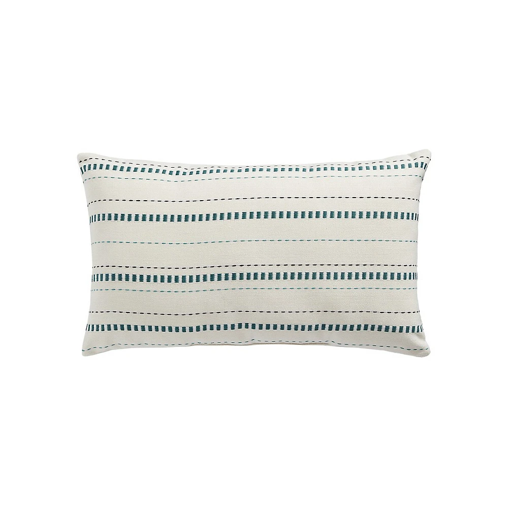 Woven Dash Stripe Outdoor Cushion