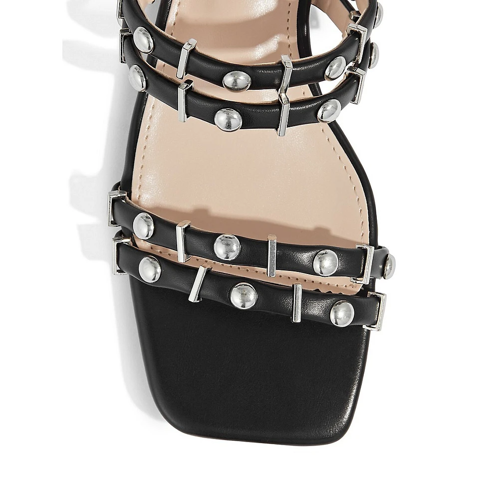 Eddie Studded Flat Slide Sandals