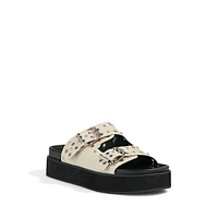 Jenni Buckle-Strap Flatform Sandals