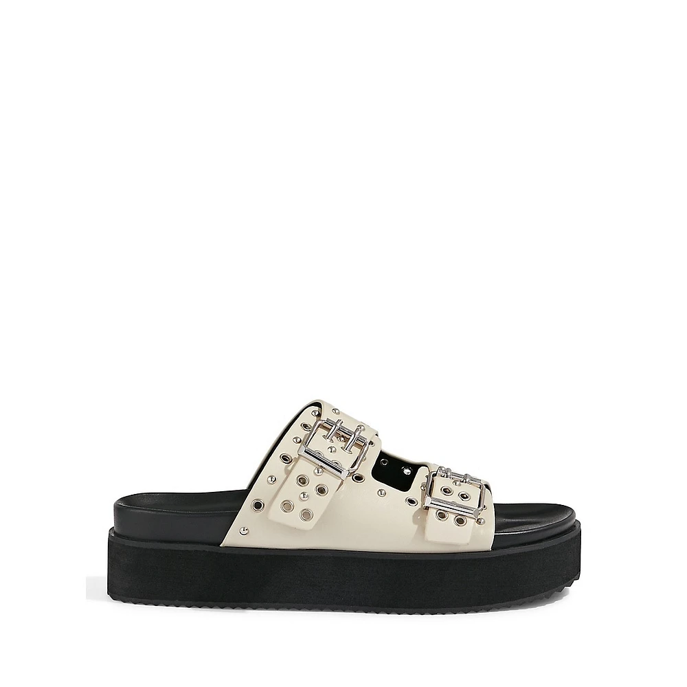 Jenni Buckle-Strap Flatform Sandals