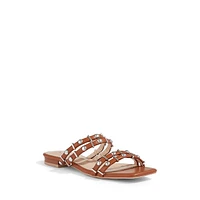 Eddie Studded Flat Slide Sandals