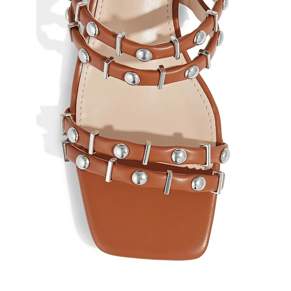 Eddie Studded Flat Slide Sandals