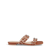 Eddie Studded Flat Slide Sandals