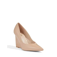 Betta Wedge-Heel Patent Pumps