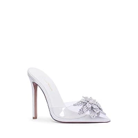 Flora PVC Glitz Mule Pumps