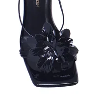 Flora Lace Up Patent Stilleto Sandals