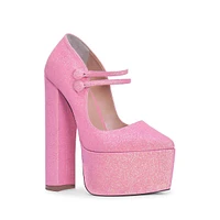 Double Jeu Glitter Platform Pumps