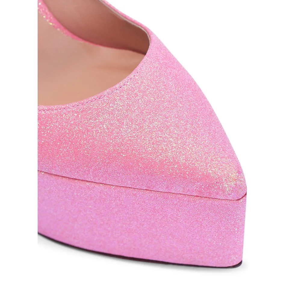 Double Jeu Glitter Platform Pumps