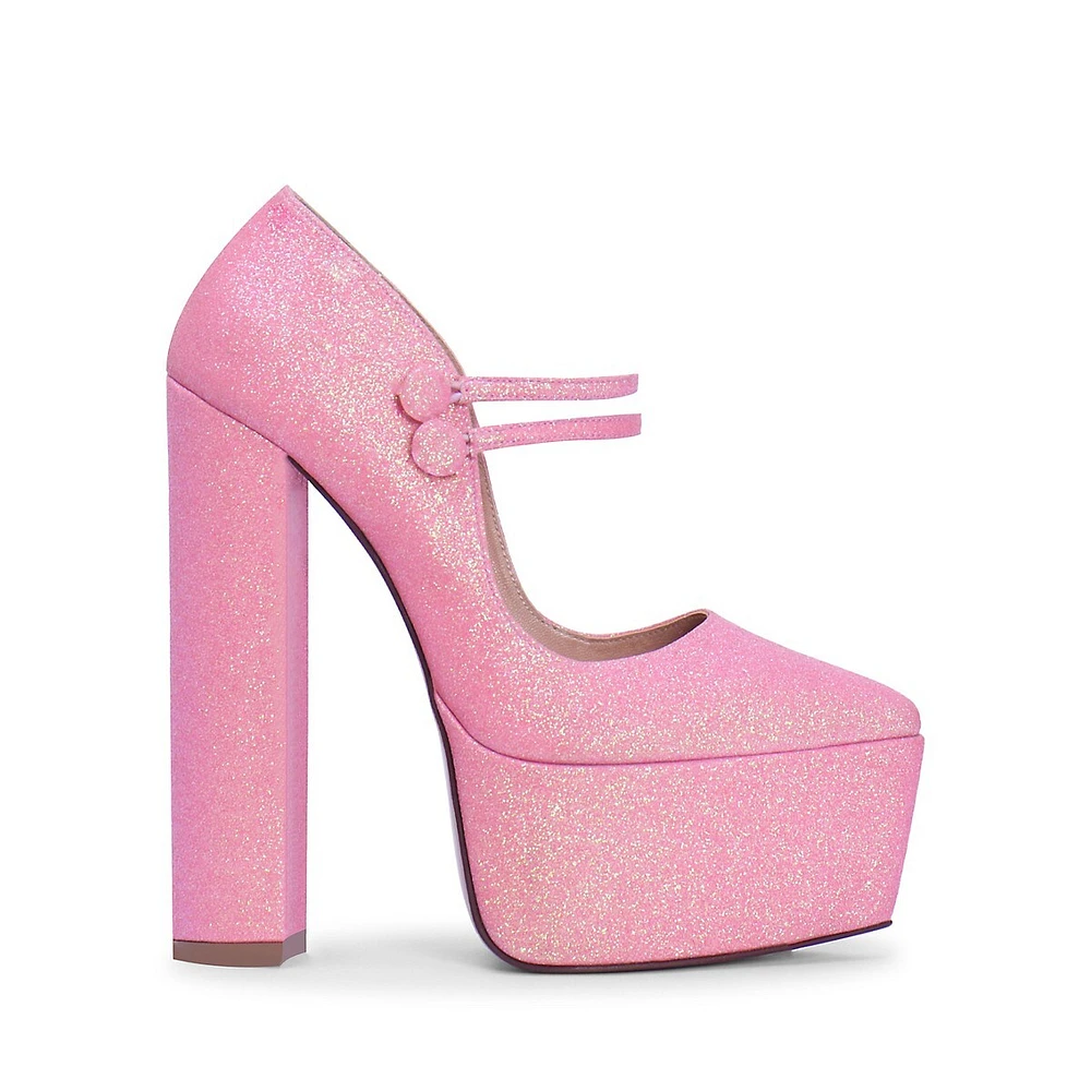 Double Jeu Glitter Platform Pumps