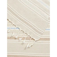 Beige Stripe Lightweight Beach Hammam Towel