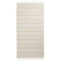 Beige Stripe Lightweight Beach Hammam Towel