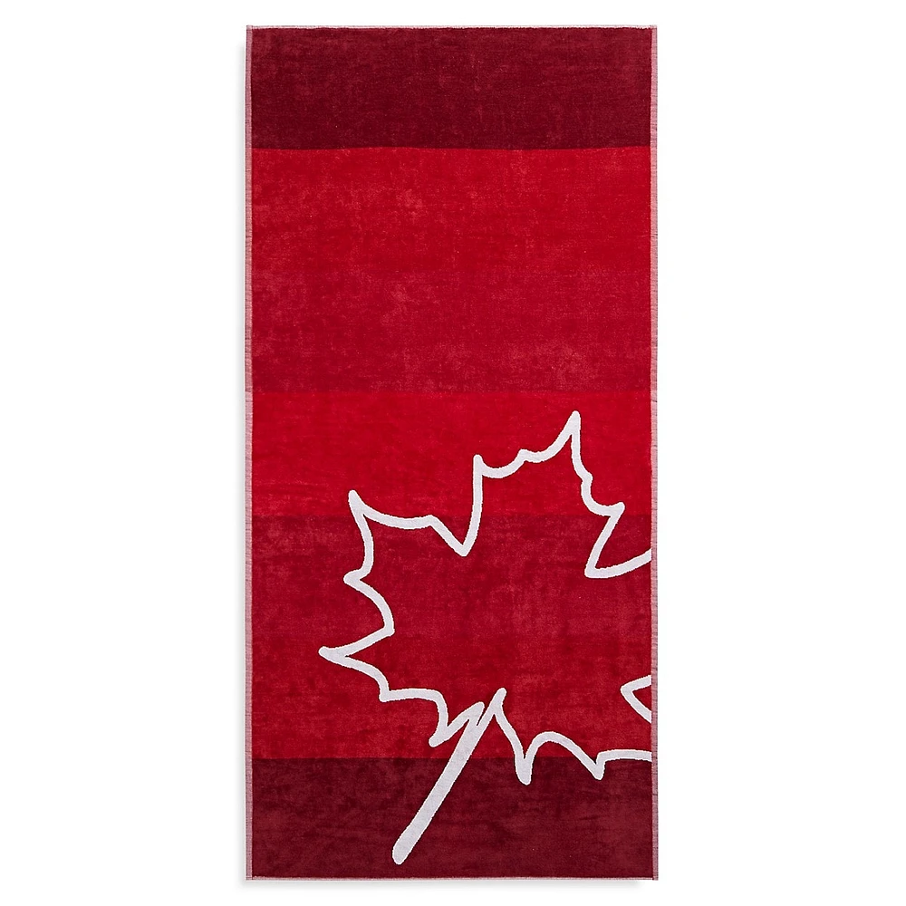 Canada Day Ombre Stripe Beach Towel
