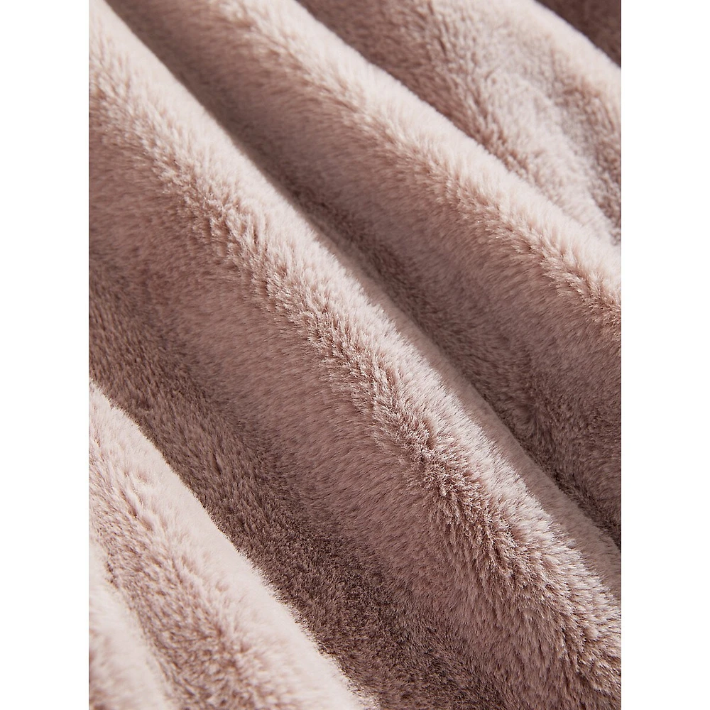 Reversible Luxe Faux Fur Throw- $24.99 with a minimum $50 purchase before tax