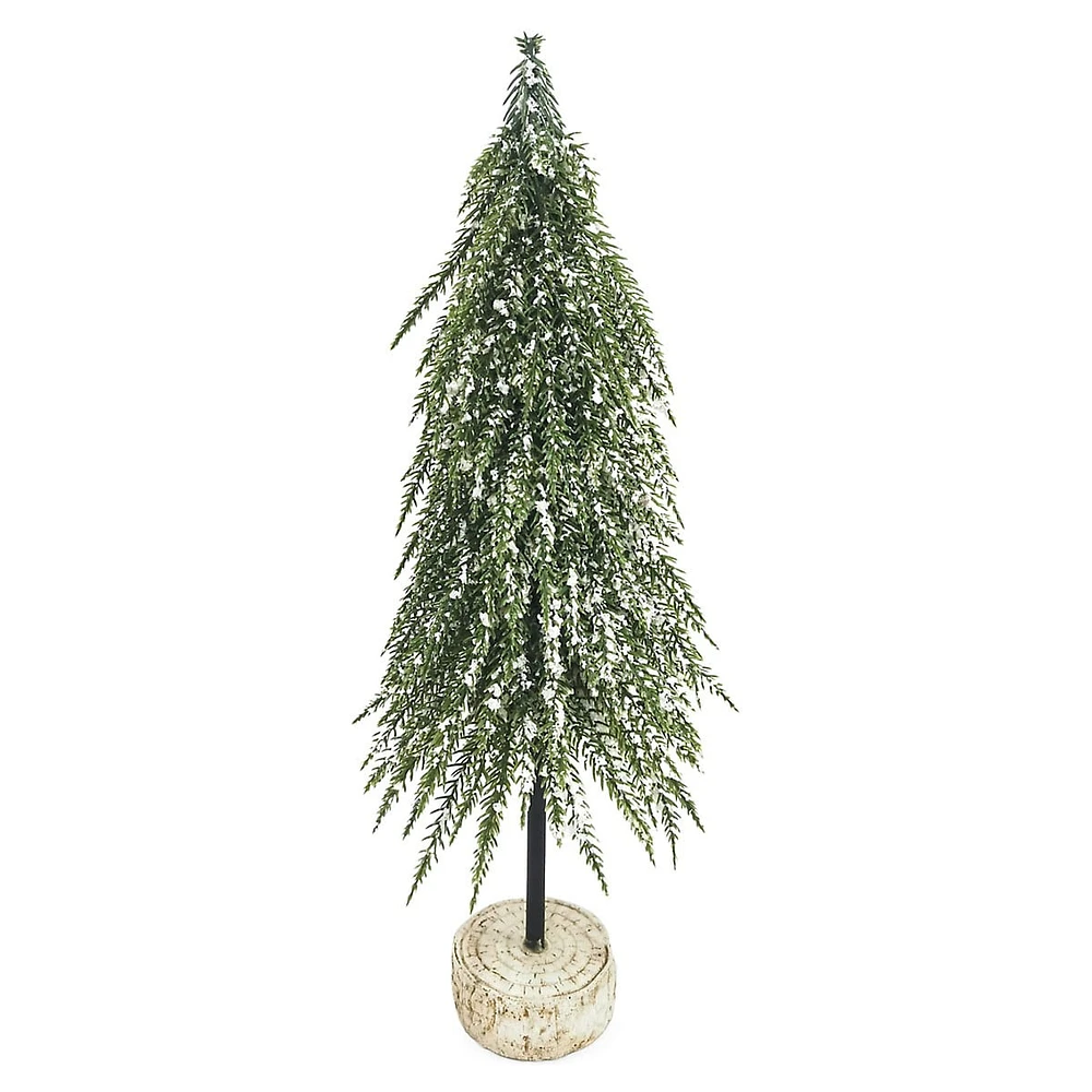 16-Inch Iced Downswept Table Tree