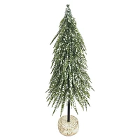 16-Inch Iced Downswept Table Tree