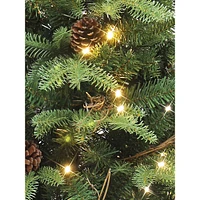 4ft Prelit Rustic Noble Pine Porch Tree with 70 Warm White Replaceable Concave LED Lights & 459 Mixed Tips