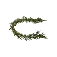 9ft Prelit Soft Touch Spruce Garland with 50 Battery Operated Microdot LED Lights & Timer