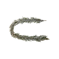 Greenery 9ft Pre-Lit Winter Spruce Garland With 50 Battery Operated Microdot LED Lights & Timer