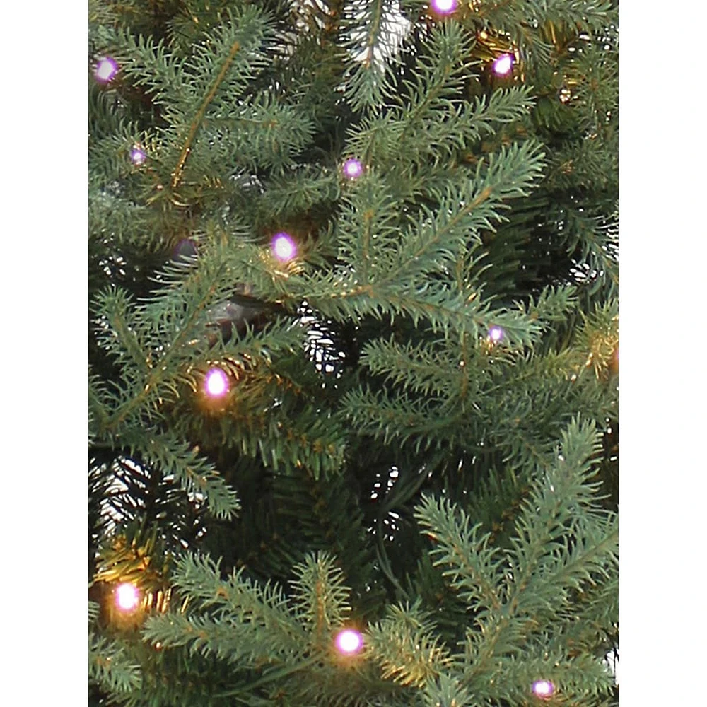 4.5ft Prelit Deluxe Upswept Spruce Porch Tree with 100 Warm White Concave LED Lights & 830 Mixed Tips