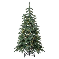 Greenery 4.5ft Pre-Lit Tahoe Pine Tree With 130 Warm White LED Lights & 533 Mixed Tips