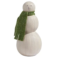 Woodland Sparkle -Inch Snowman with Scarf Décor