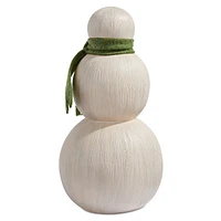 Woodland Sparkle 8-Inch Snowman with Scarf Décor